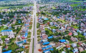 Aerial view of birendranagar Capital of karnali province