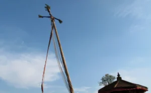 Bisket Jatra Begins- Rise of Lingo Ceremony