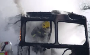 fire in bus